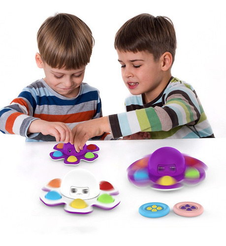 Juguete 3 En 1 Spinner Pop It Pulpo Cambio Cara Regalo Niño