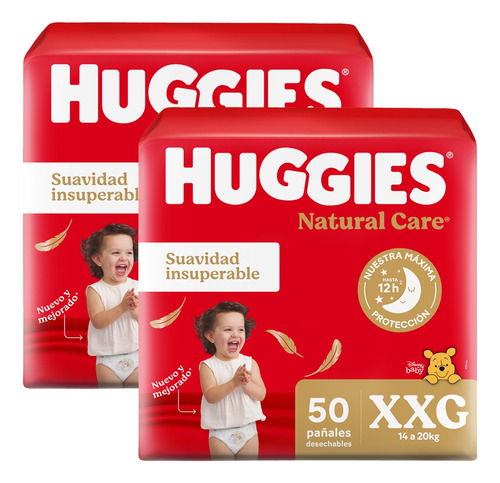 Pañales Huggies Supreme Care Ahorrapack M G Xg Xxg Xxxg X 2