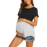 Blusa Tipo Camiseta Para Mujeres Embarazadas Amamantando