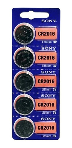 Pilas Sony Cr2016 - X5 Unidades