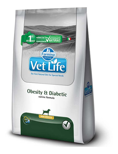 Alimento Perros Vet Life Mini Obesity Diabetic Sobrepeso 2kg