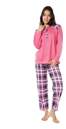 Pijama Mujer Dama Invierno Interlock100% Algodon Pantalon X