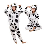 Hermosa Pijama Enterizo Vaca Calida Niños Tipo Kigurumi