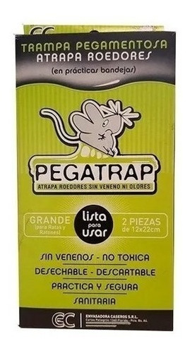 Trampa Para Ratas Y Lauchas Pegatrap Grande 2 Bandejas