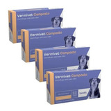 Vermífugo Vermivet Composto Kit 4cx Com 4 Comprimidos Cada