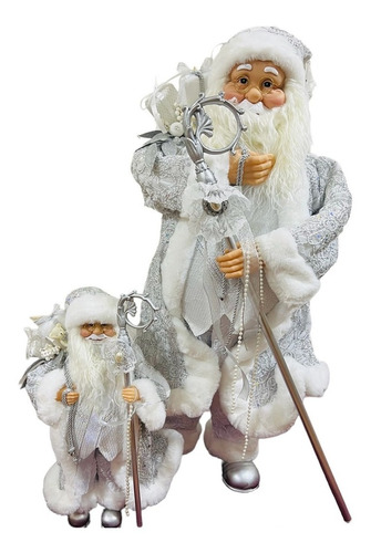 2 Viejo Pascuero Muñecos Decorativos De Navidad Adorno Santa