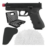 Pistola Airsoft Gbb G17 Tag+ Maleta + Esferas 0,12+ Coldre