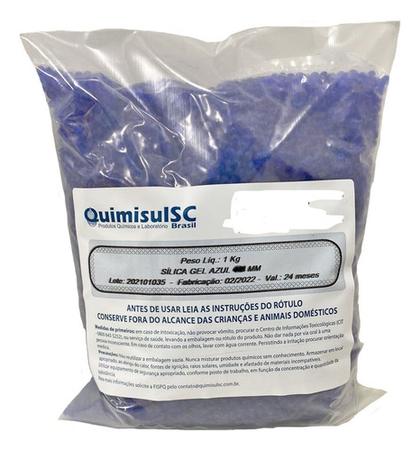 Sílica Gel Azul 4 A 8 Mm - 10 Kg 