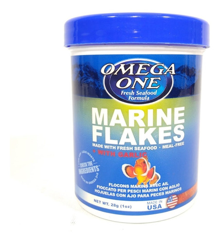 Garlic Marine Flakes 28gr Omega One Para Peces Marinos