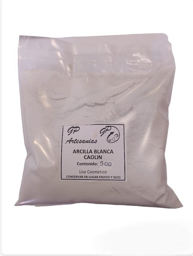 Arcilla Super Blanca Caolin Cosmética 100% Propiedades 500gr