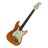 Guitarra Strato 3s Escala Escura Tg-500 Mgy Dourado Metálico