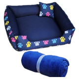 Cama De Cachorro Caminha Pet Pra Cachorro Ou Gato 60x60 Cor Azul-marinho