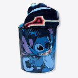 Kit Cobertor Com Balde Pipoca Manta Stitch Disney
