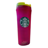 Termo Starbucks Retro Soft Touch Summer Rosa Y Verde