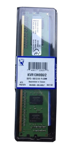 Memoria Ram Kingston Ddr3 2gb 1333mhz Kvr13n9s6/2 Valueram