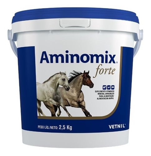 Suplemento Aminomix Forte 2,5 Kg Vetnil Cães Gatos Cavalos