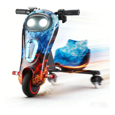 Triciclo Eléctrico Recargable Tohifer 12v Con Bluetooth Y Luces Azul Marino