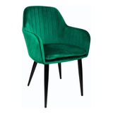 Sillon Eames Tapizado Brazo Sala Vintage Moderno Color De La Estructura De La Silla Negro Color Del Asiento Verde Oscuro