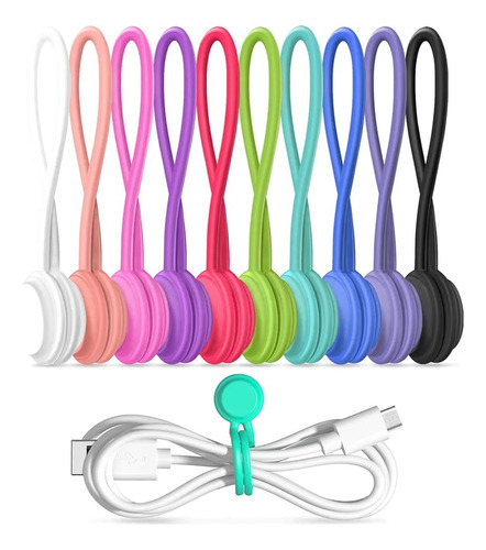 Organizador De Cables Con Iman X10 Unidades