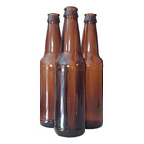 6 Botellas Vidrio Ambar 355ml Con Corcholata 