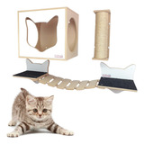 Kit Play Gatos Nicho Prat Face Cat Ponte Arranhador 5 Pcs