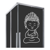 Adesivo Para Vidro Box Branco - Buda Meditando