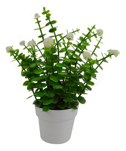 Planta Eucalipto Gipsófila Artificial Macetero Decora 22cm