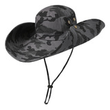 Camuflaje Al Aire Libre Boonie Sombrero Ala Ancha Transpirab