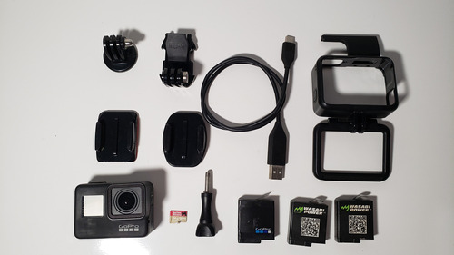 Câmera Gopro Hero7 4k Black C/ 3 Baterias