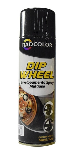 Spray Envelopamento Líquido Multiuso Dip Wheel Preto 500ml 
