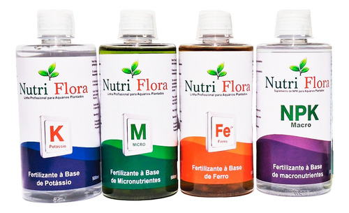 Nutri Flora  1 Npk - 1 Micro - 1 Ferro - 1 K(potassio)500ml 