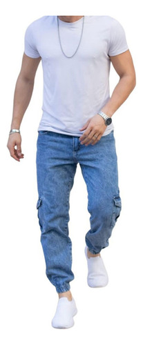 Jeans Jogger Mom Pantalon Cargo Rigido Hombre Moda Premium
