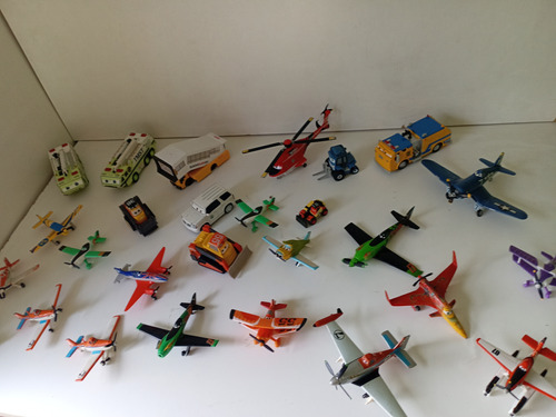 Disney Planes Aviones Toy Collection Lote Dusty Metal Verde 