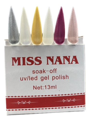 Gel Miss Nana Gama O Caja Con 6pzs De 13ml