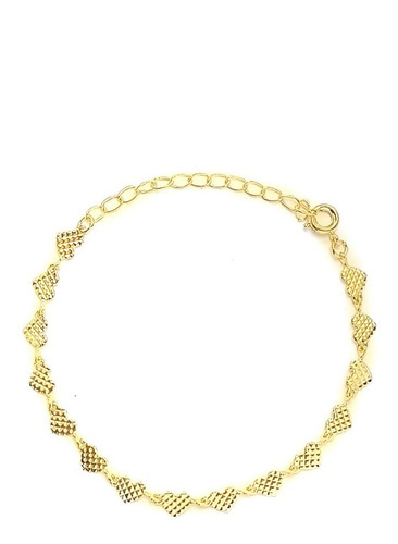 Pulsera Corazones Enchapado Oro 18 K