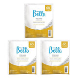 Depil Bella Folhas Plasticas Depilaçao 60 Folhas - Kit C/3un