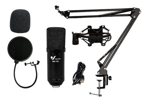 Venetian Bm-700 Kit Negro Microfono Condenser Usb Asmr 