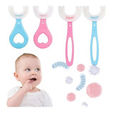Escova Dentes Infantil Bebê Formato De U 360 Banho Higiene