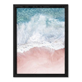 Cuadros Modernos 30x40 Chato Negro La Playa Pink Blue