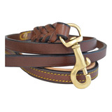 - Leather Braided Dog Leash