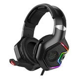 Fone Gamer Headset Profissional Onikuma K10 Pro Rgb Preto