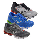 Kit Com 3 Pares Tênis Esportivo Running Wave Creation 20 Pro