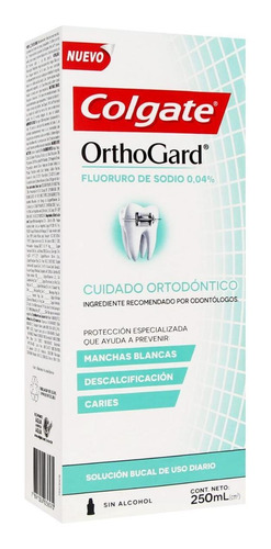 Enjuague Bucal Colgate Orthogard Cuidado Ortodontico 250 Ml