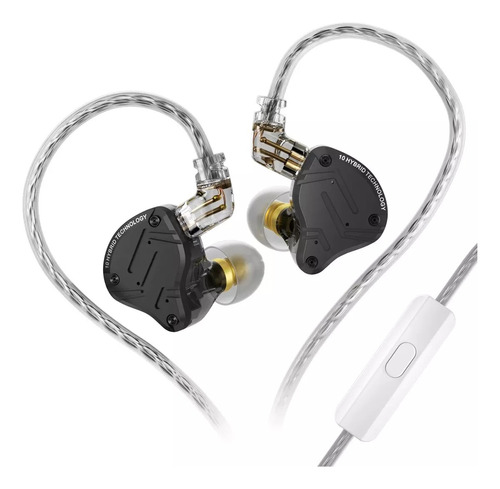 Audífonos Kz Zs10 Pro X Monitores Inear Hifi Híbrido 1dd+4ba