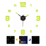 Reloj Para Pared 3d Luminoso Diseño Individual Moderno
