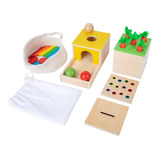 Montessori Box Toys Kit De Juego Para Nios Pequeos, Caja De