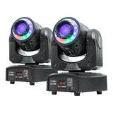 Kit 2 Mini Moving Head Spot 60w + Fita Led 8 Cores+ Desenhos