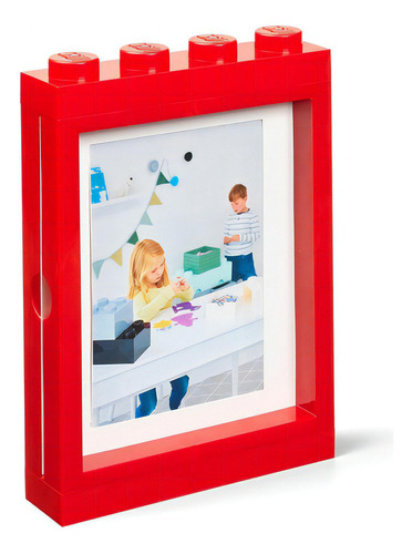 Porta Retrato Lego Picture Frame Para Pared Color Rojo