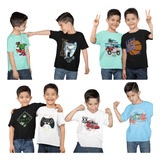 Kit 10 Blusas Masculinas Infantil Camiseta Menino Atacado