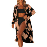 Cárdigan Para Mujer, Ropa De Playa, Cintura, Batas De Playa